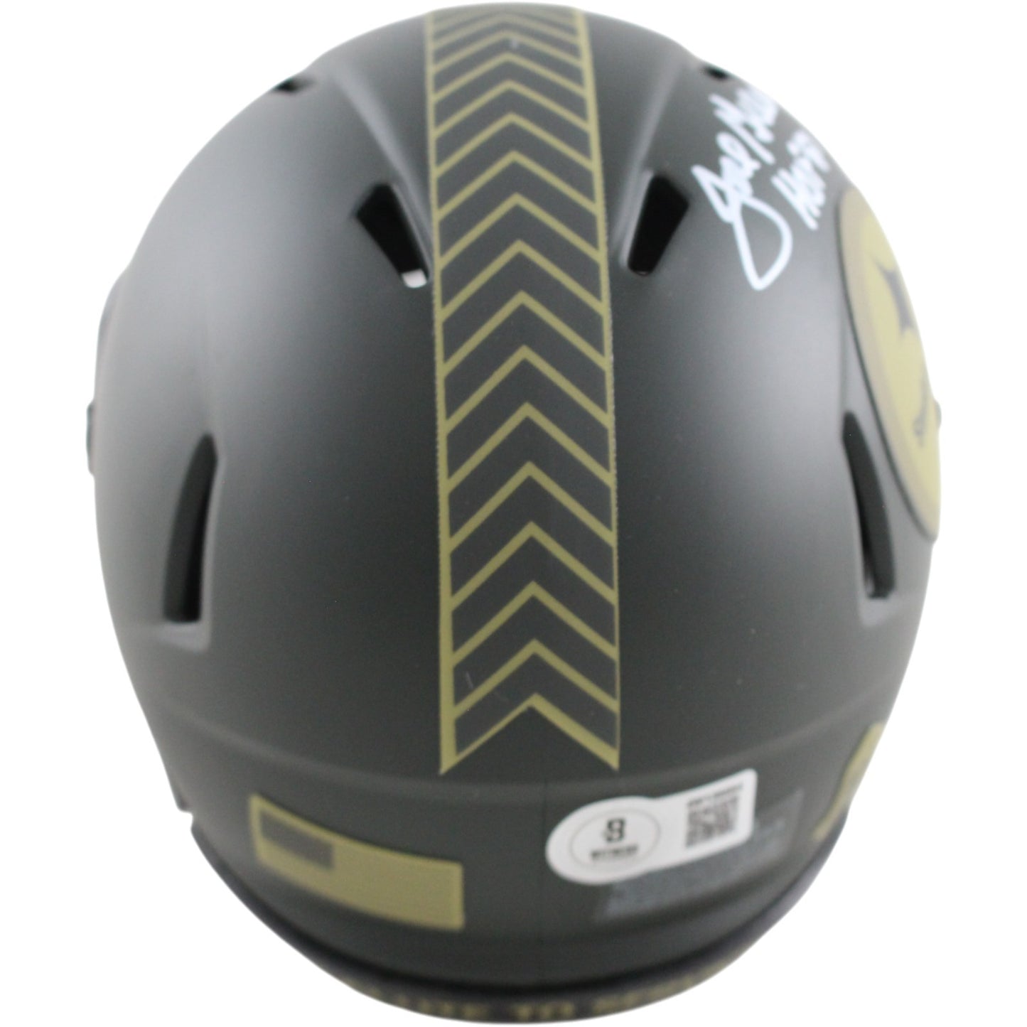 Joe Greene Signed Pittsburgh Steelers 2025 Salute to Service Mini Helmet HOF