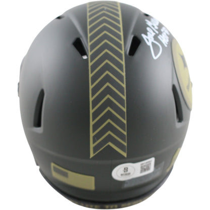 Joe Greene Signed Pittsburgh Steelers 2025 Salute to Service Mini Helmet HOF