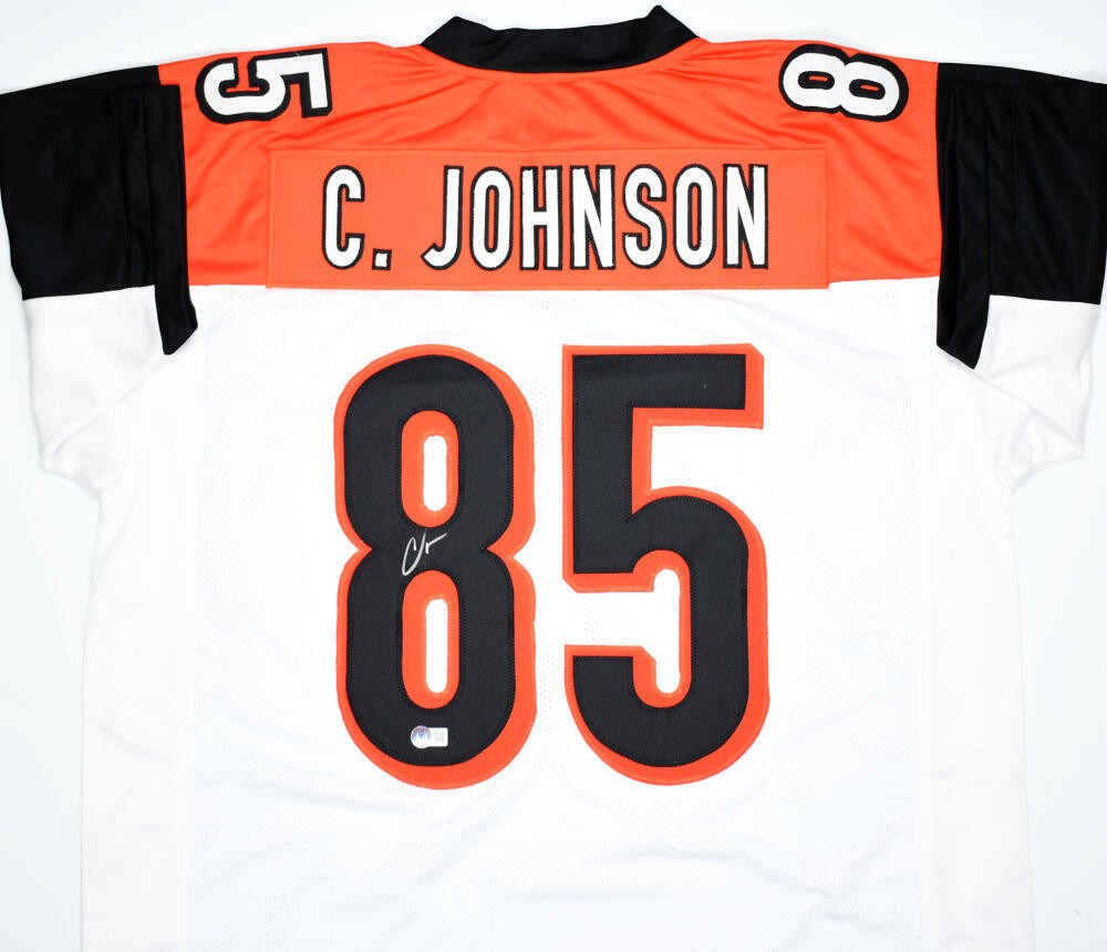 Chad Johnson Signed White Custom Football Jersey