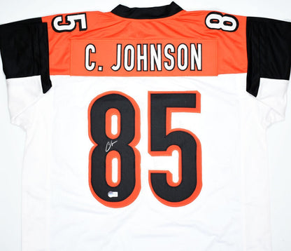 Chad Johnson Signed White Custom Football Jersey