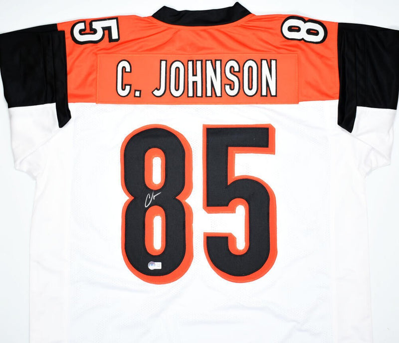 Chad Johnson Signed White Custom Football Jersey