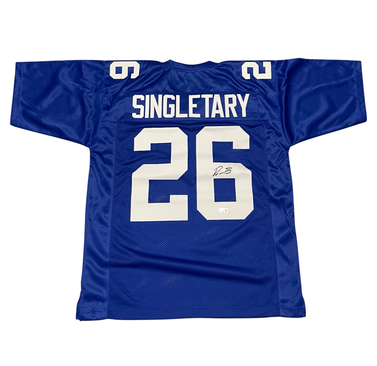 Devin Singletary New York Giants Autographed Custom Jersey Beckett COA