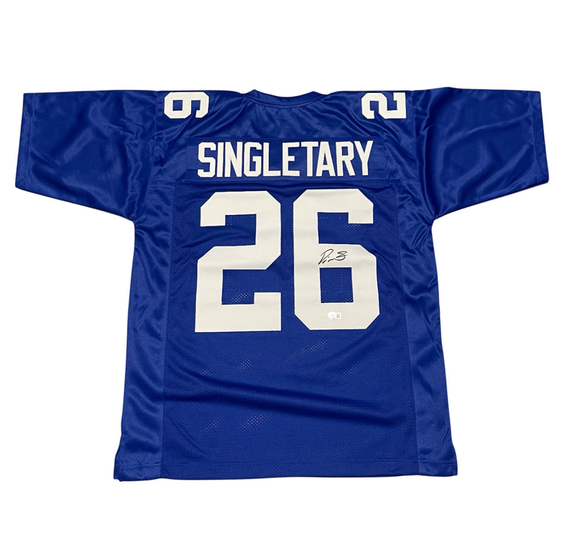 Devin Singletary New York Giants Autographed Custom Jersey Beckett COA