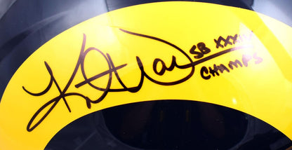 Kurt Warner Full Size Helmet St. Louis Rams Signed SB Champs Black