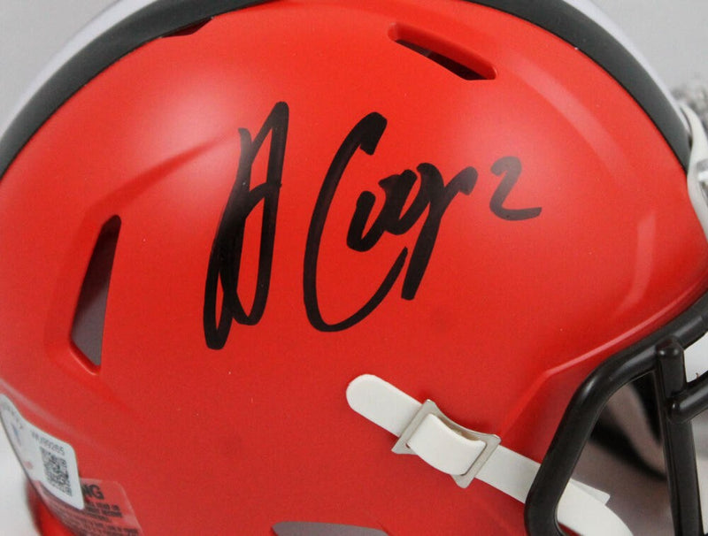 Amari Cooper Signed Cleveland Browns Black Speed Mini Helmet