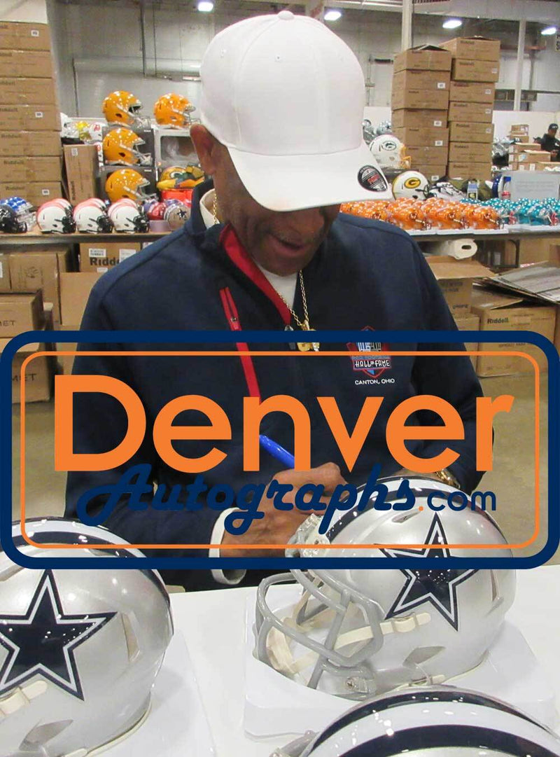 Drew Pearson Signed Dallas Cowboys Speed Mini Helmet (HOF Inscription)