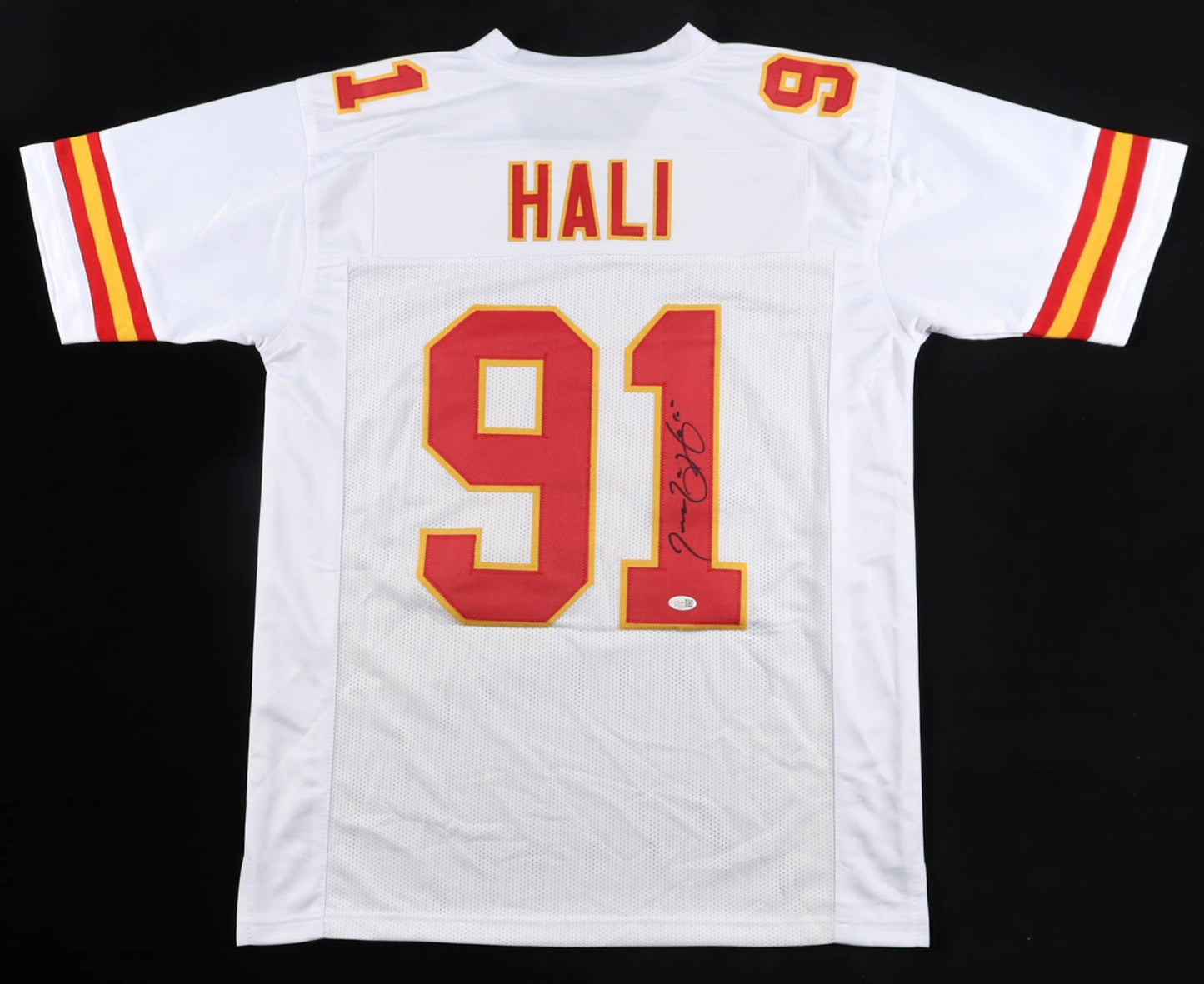 Tamba Hali Autographed Kansas City Chiefs Custom White Jersey