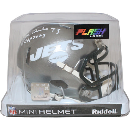 Joe Klecko Autographed New York Jets Flash Mini Helmet (BAS)