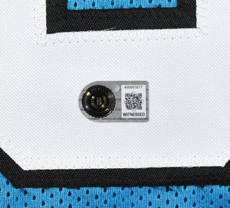 Luke Kuechly Signed Carolina Panthers Custom Teal Jersey