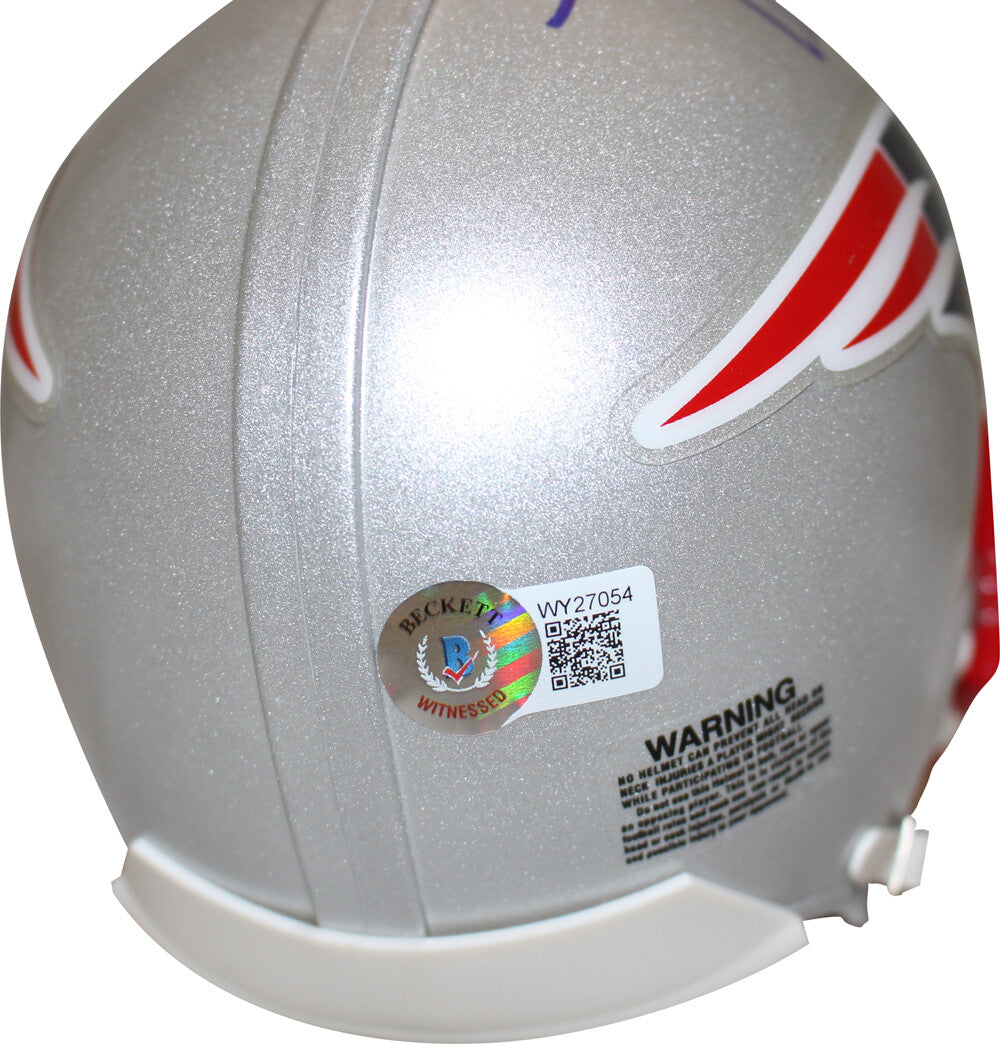 Ty Law New England Patriots Autographed VSR4 Mini Helmet HOF Inscription