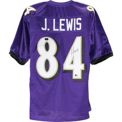 Jermaine Lewis Autographed Purple Pro Style Jersey (Beckett COA)