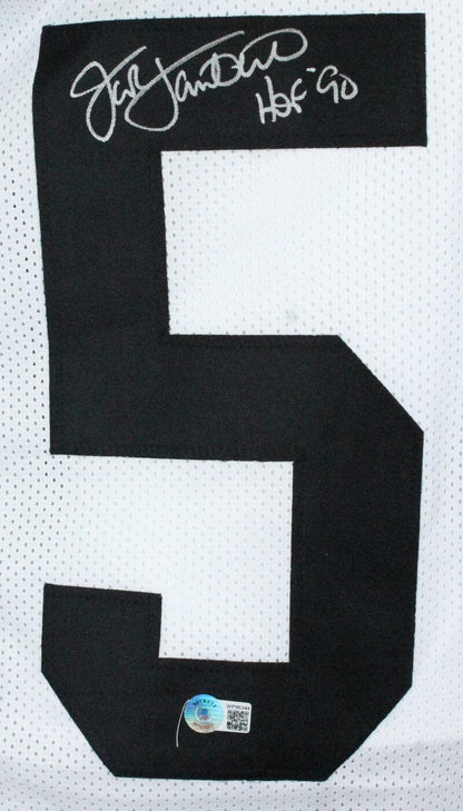 Jack Lambert Signed White Custom Jersey with HOF Inscription