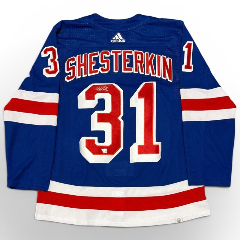 Igor Shesterkin Autographed New York Rangers Blue Adidas Jersey