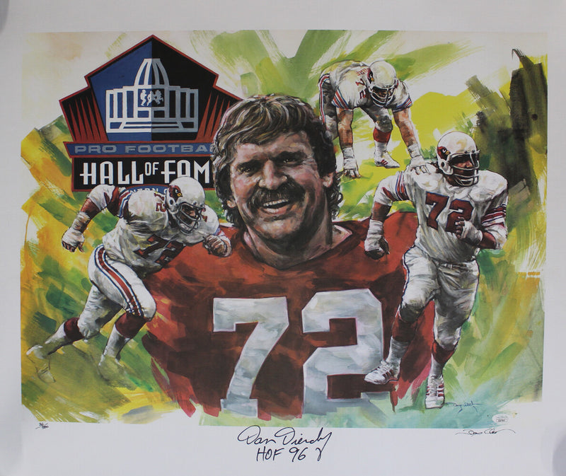 Dan Dierdorf Signed Arizona Cardinals Hall of Fame 24x36 Limited Edition Print