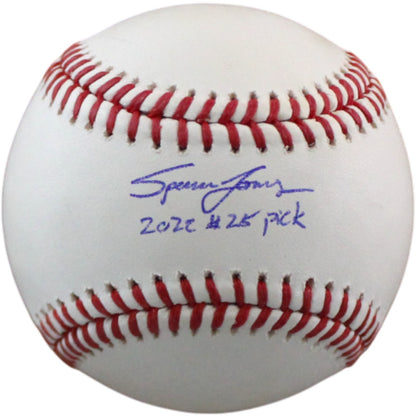 Spencer Jones Autographed New York Yankees Baseball (#25 Pick Inscription)