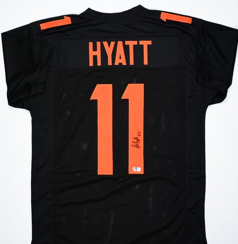 Jalin Hyatt Signed Tennessee Volunteers Custom Black Jersey