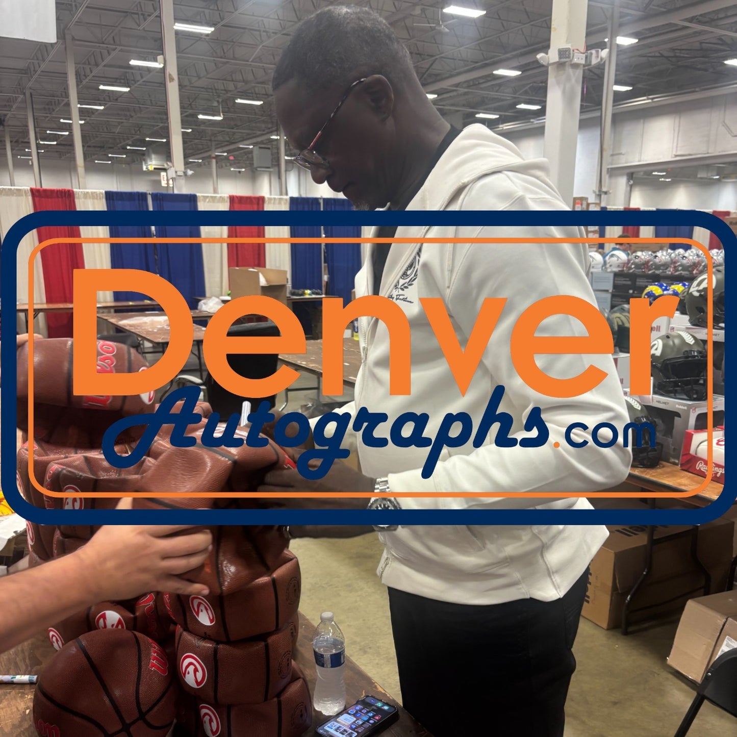 Dominique Wilkins Autographed Atlanta Hawks Wilson Logo Basketball