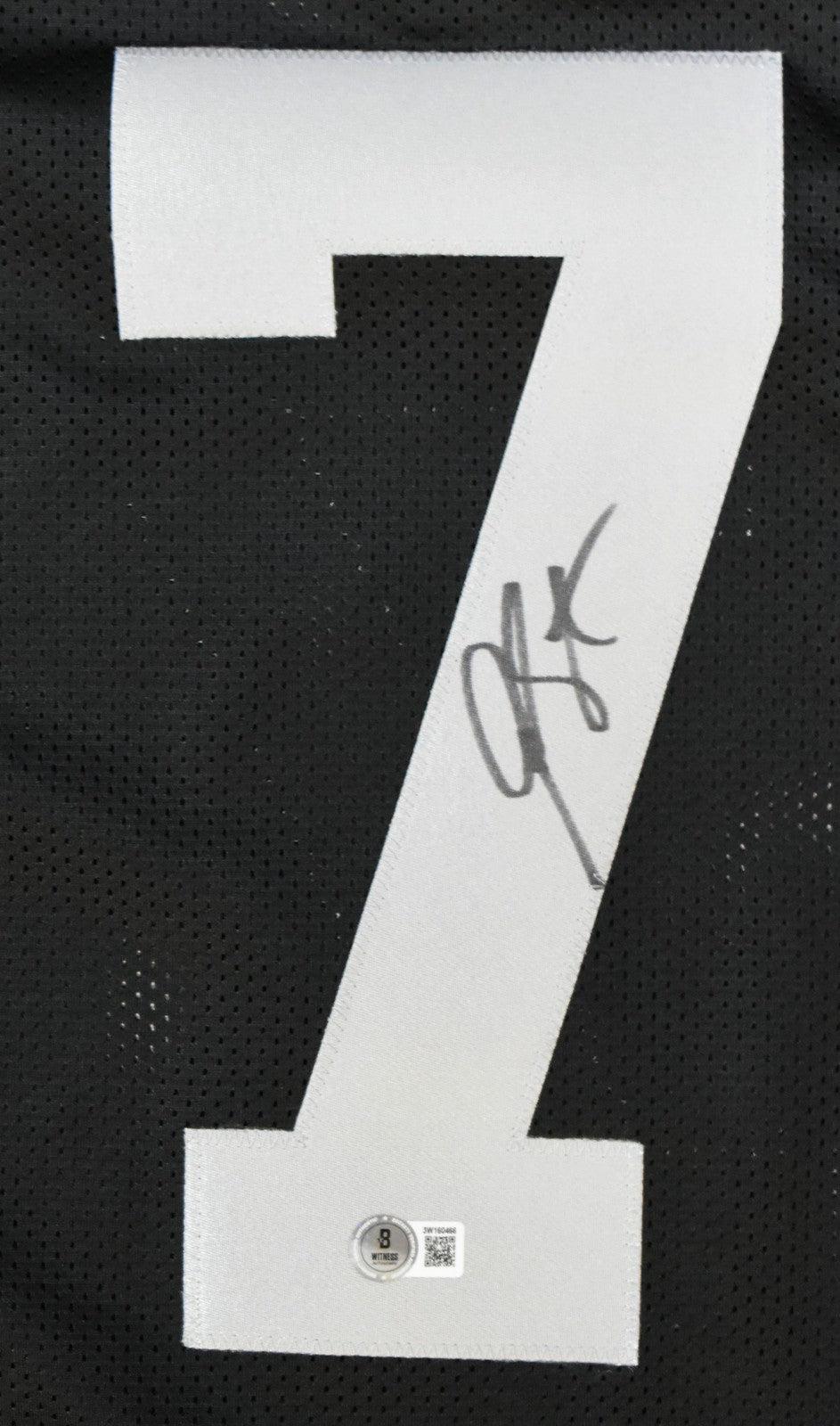 Geno Smith Autographed Las Vegas Raiders Style Custom Jersey - Black