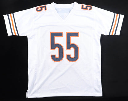 Lance Briggs Signed Chicago Bears Custom White Football Jersey