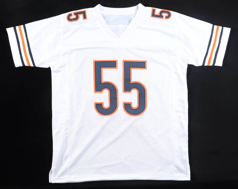 Lance Briggs Signed Chicago Bears Custom White Football Jersey