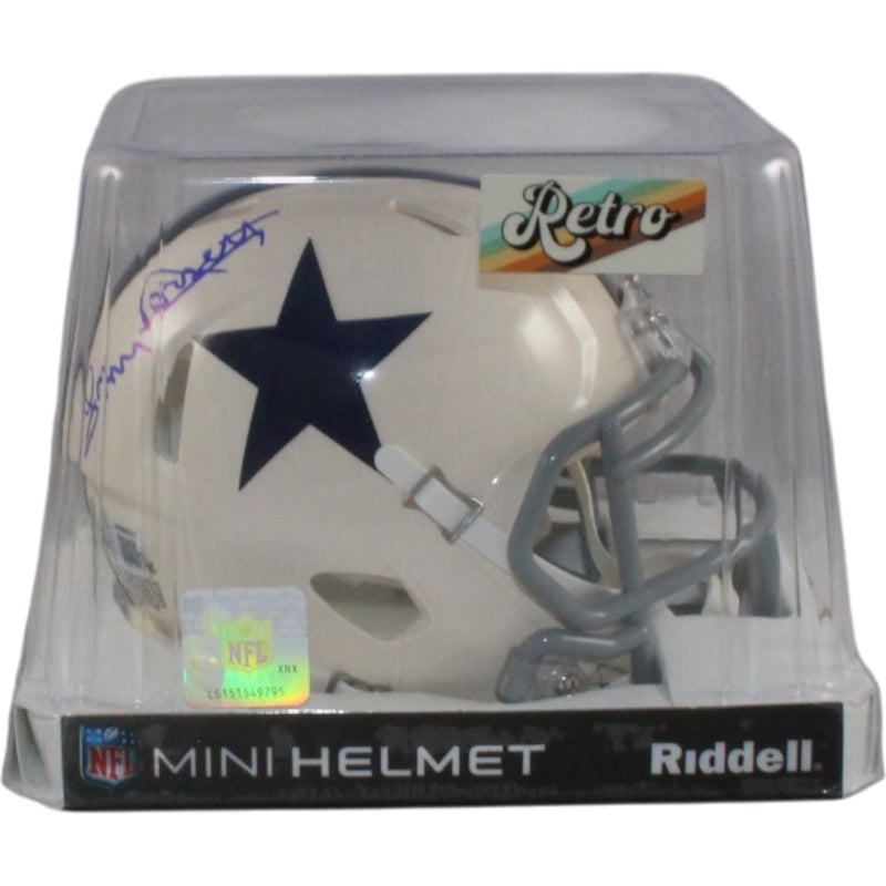 Tony Dorsett Autographed Dallas Cowboys Retro Mini Helmet