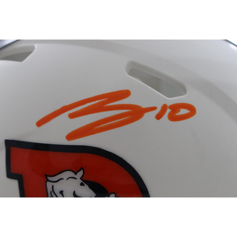 Bo Nix Autographed Denver Broncos 2023 Alternate Mini Helmet