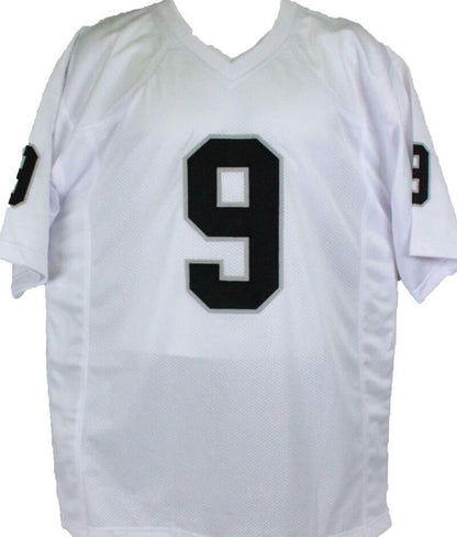 Shane Lechler Autographed White and Black Custom Jersey