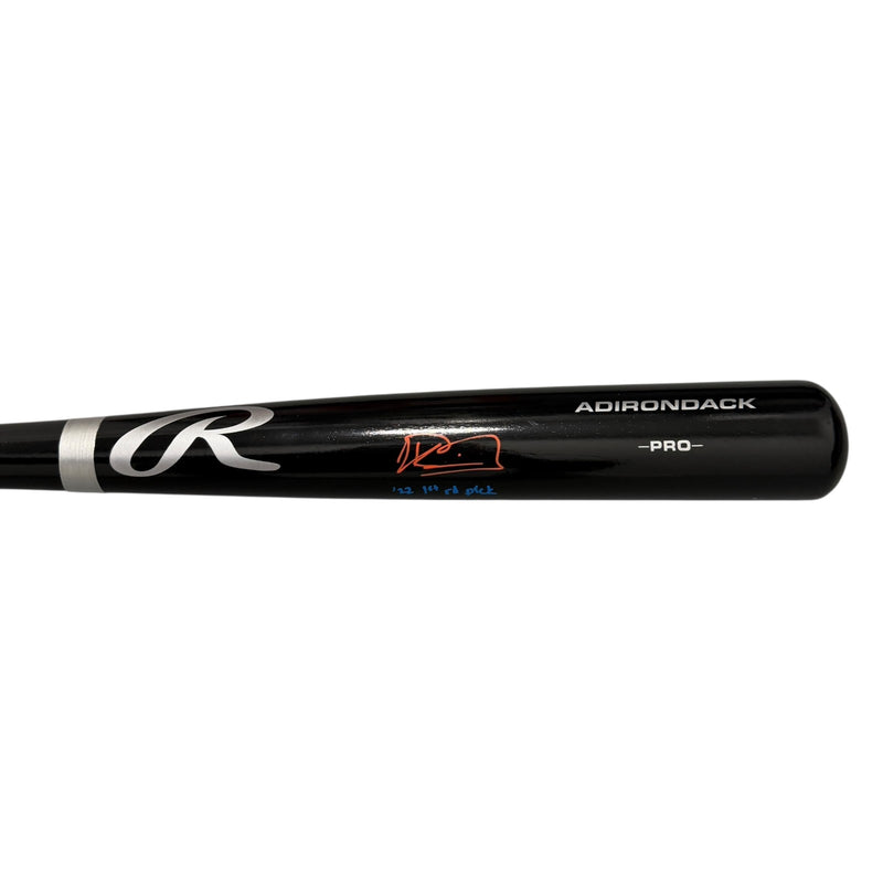 Kevin Parada Signed Rawlings Black Bat "22 1st Rd Pick" Beckett COA