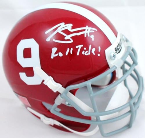 Bryce Young Signed Alabama Crimson Tide White Mini Helmet (Roll Tide Inscr)