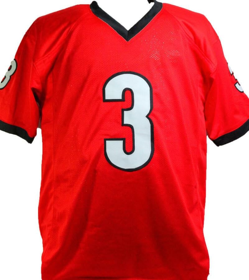 Roquan Smith Autographed Georgia Custom Red Jersey Butkus Award Inscription