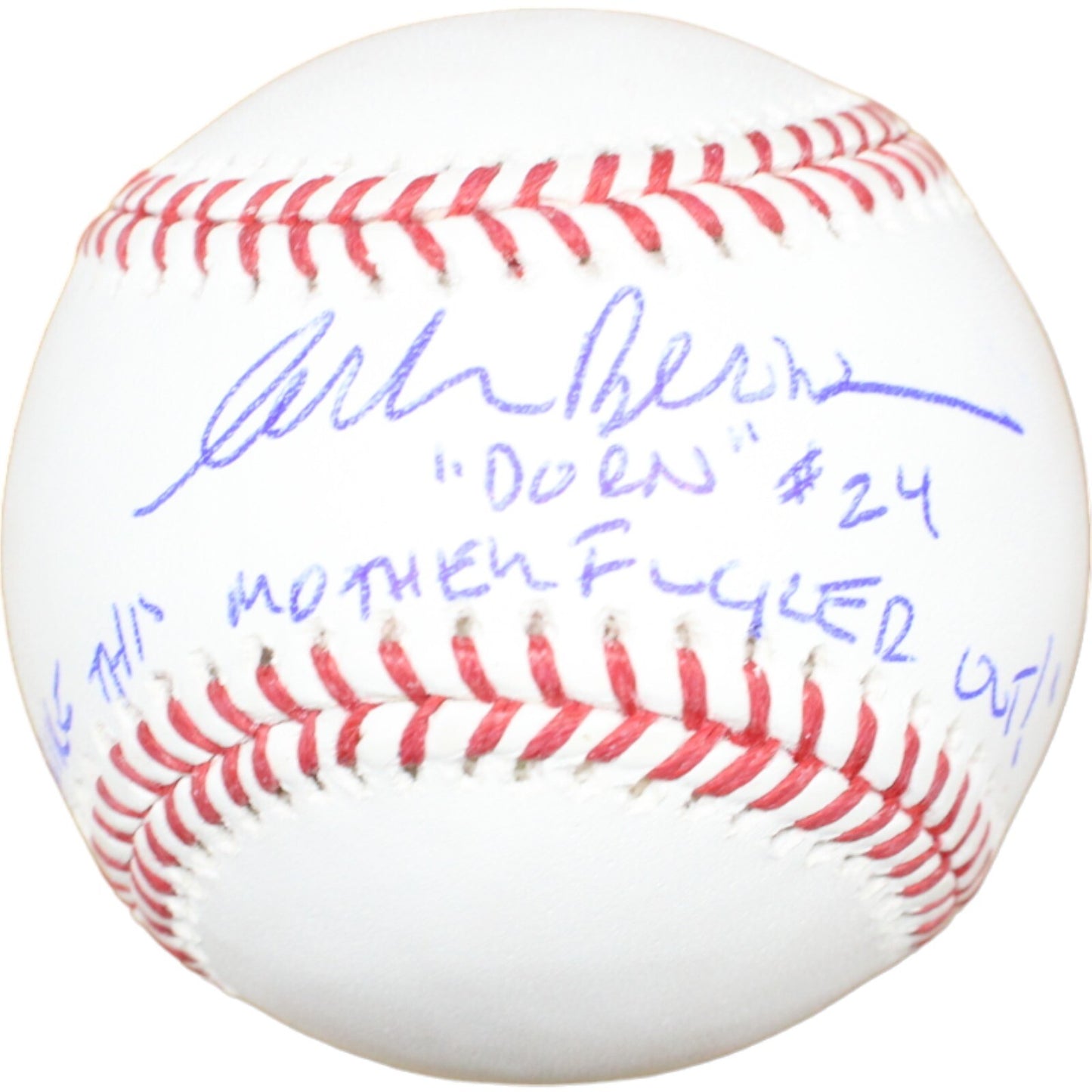 Corbin Bernsen Signed Baseball Inscribed "Strike This..." Beckett BAS