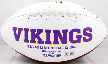 Cris Carter Autographed Minnesota Vikings Logo Football (HOF Inscription)