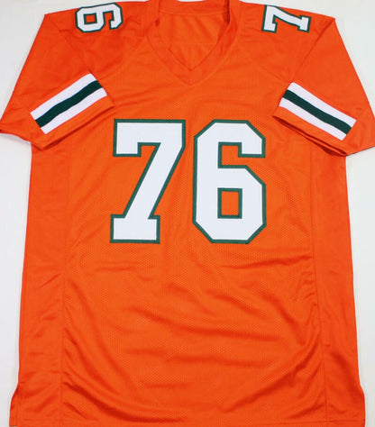Warren Sapp Autographed Orange Custom Football Jersey