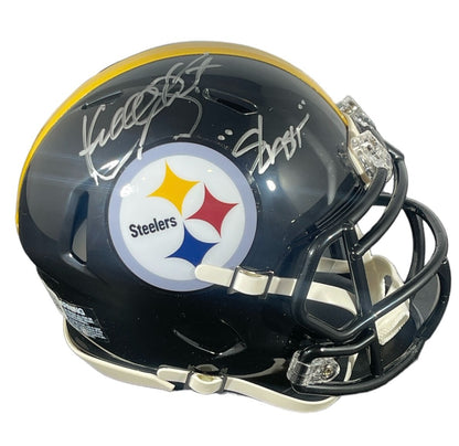 Kordell Stewart Signed Pittsburgh Steelers Speed Mini Helmet "Slash" BAS