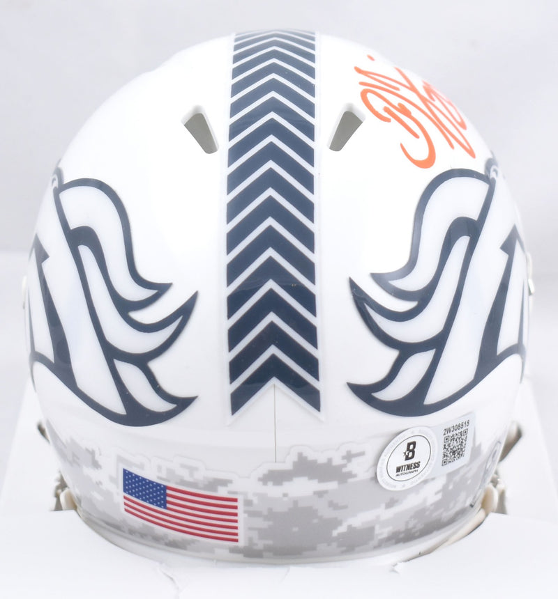 Brian Dawkins Autographed Denver Broncos 2024 Salute to Service Mini Helmet