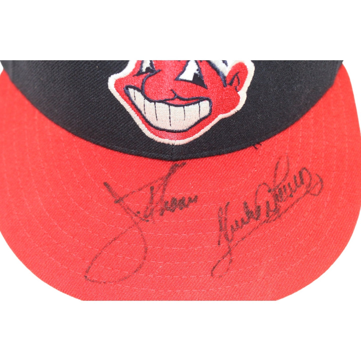 Jim Thome & Sandy Alomar Signed Cleveland Indians New Era 7 3/8 Hat