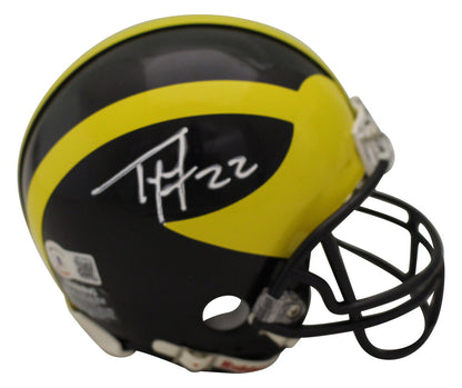 Ty Law Michigan Wolverines Autographed VSR4 Mini Helmet Beckett
