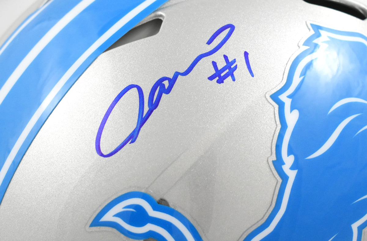 Jameson Williams Autographed Detroit Lions Full Size Speed Authentic Helmet
