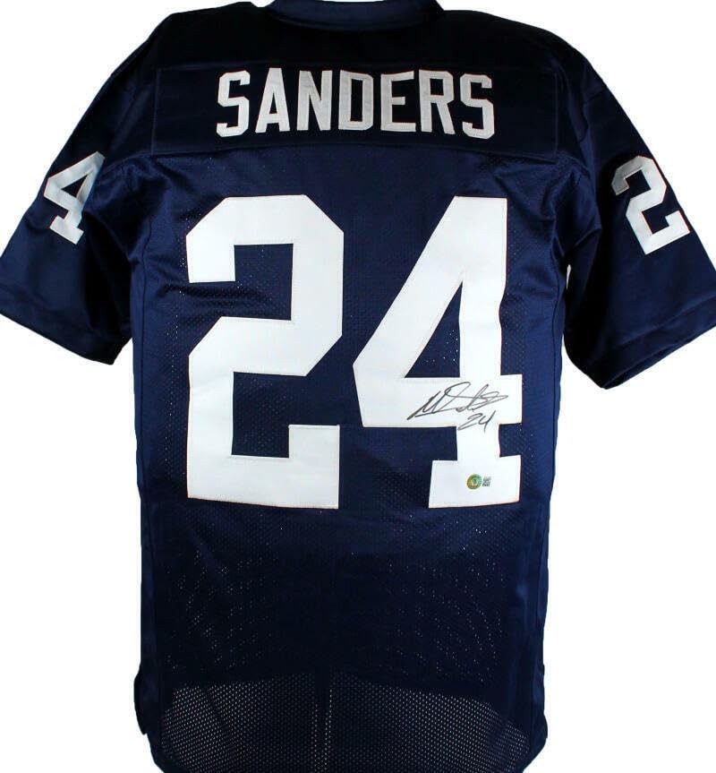 Miles Sanders Signed Blue Custom College Style Football Jersey