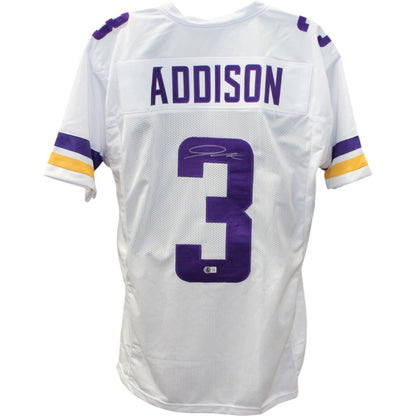 Jordan Addison Autographed White Pro Style Jersey