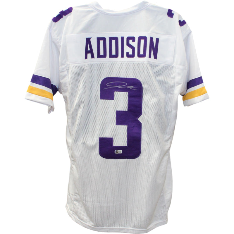 Jordan Addison Autographed White Pro Style Jersey