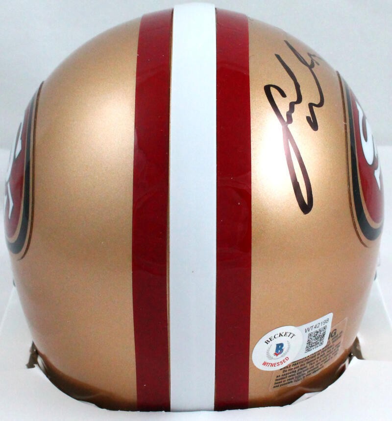 Fred Warner & Azeez Al-Shaair Signed San Francisco 49ers Mini Helmet