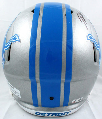 D'Andre Swift Signed Detroit Lions Full Size Speed Helmet - Black