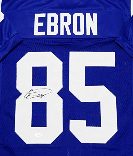 Eric Ebron Autographed Blue Custom Jersey