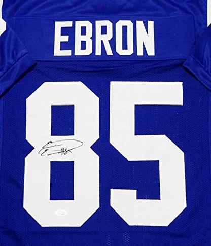 Eric Ebron Autographed Blue Custom Jersey