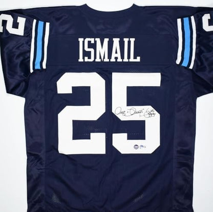 Raghib "Rocket" Ismail Autographed Blue Custom Jersey