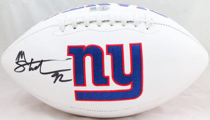 Michael Strahan Signed New York Giants Logo Football