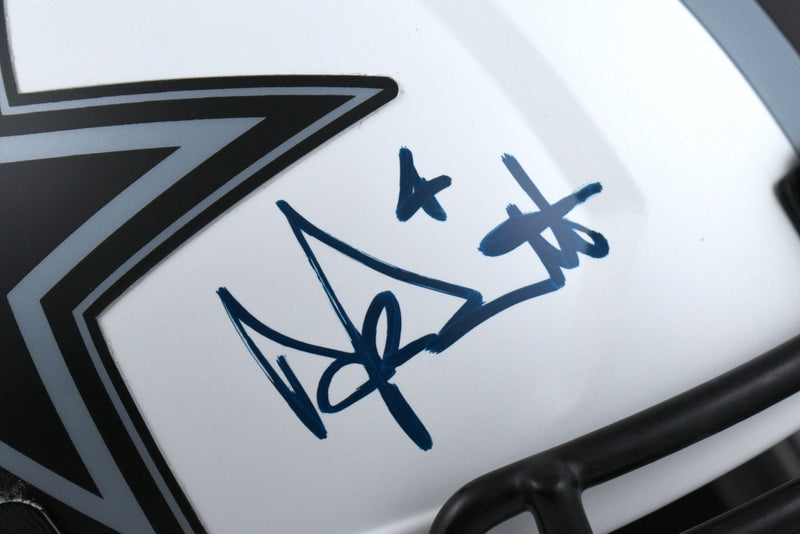 Dak Prescott Autographed Dallas Cowboys Full Size Lunar Speed Helmet