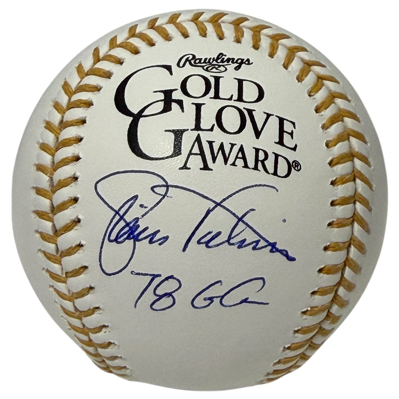 Ellis Valentine Signed Montreal Expos Gold Glove Baseball ('78 GG' Inscription)