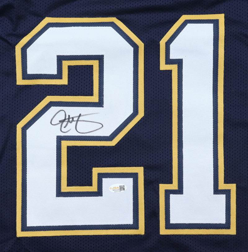 Eric Metcalf Autographed San Diego Chargers Dark Blue Custom Jersey